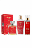 KIT GOLDEN GROVE – PERFUME + HIDRATANTE + BODY SPLASH
