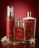 KIT GOLDEN GROVE PERFUME + HIDRATANTE + BODY SPLASH - - SGOLDLUXE