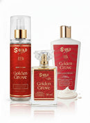 KIT GOLDEN GROVE PERFUME + HIDRATANTE + BODY SPLASH - - SGOLDLUXE